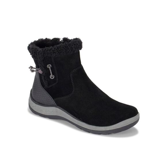 BARETRAPS Womens Black Mixed Media Kalina Round Toe Wedge Winter Boots 7 M